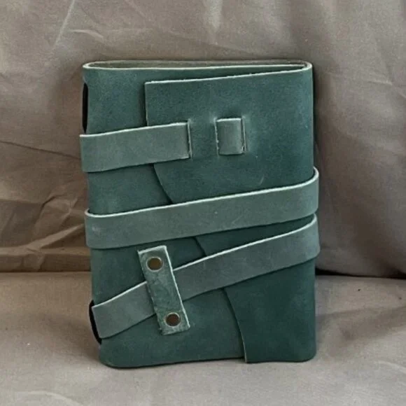 Portland Leather, Crossbody Tote, Beluga/White, w/Journal & Tassel Bag Charm - Picture 7 of 15